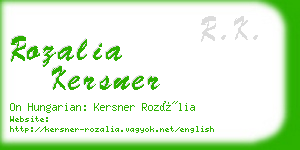 rozalia kersner business card